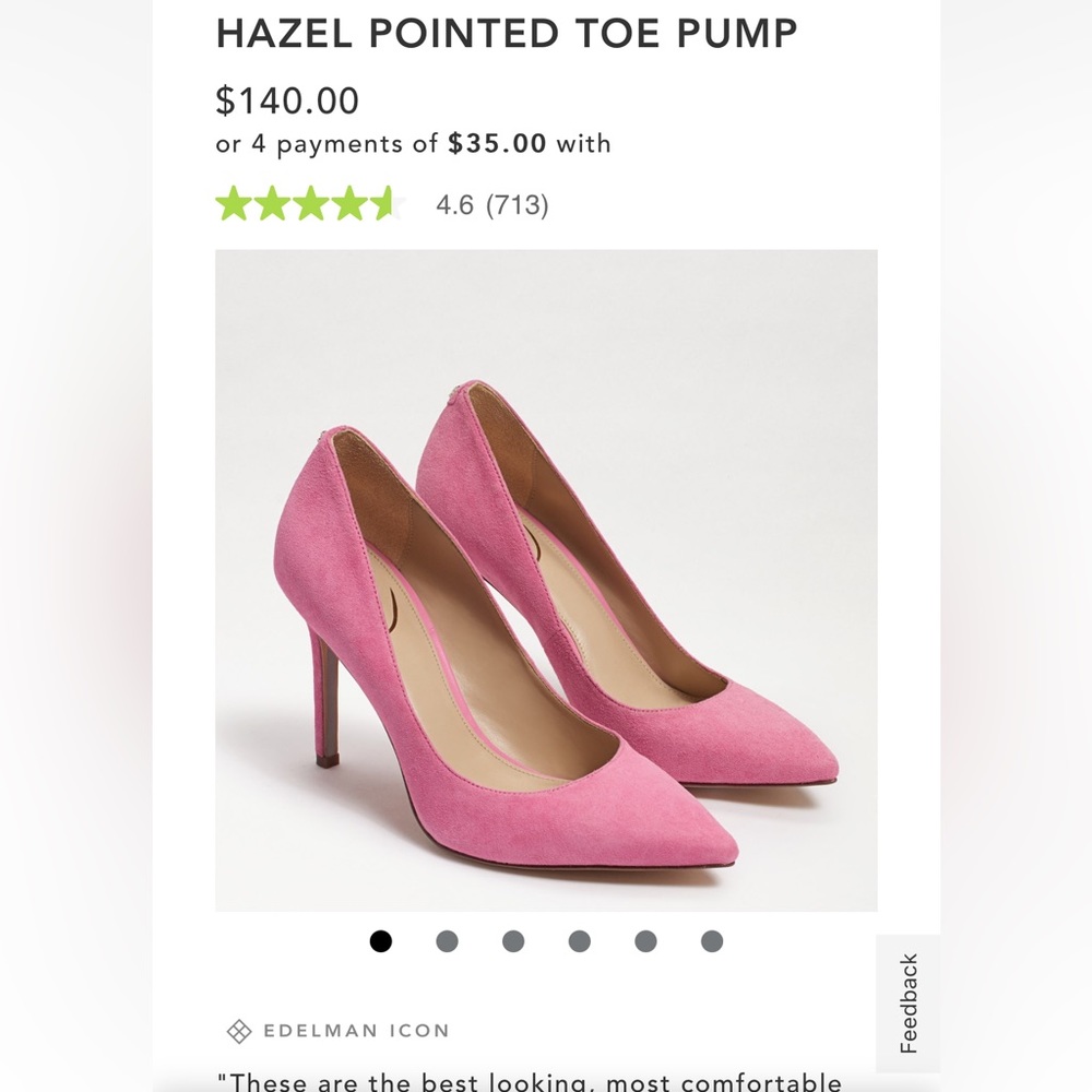 SAM EDELMAN HAZEL POINTED TOE PUMP